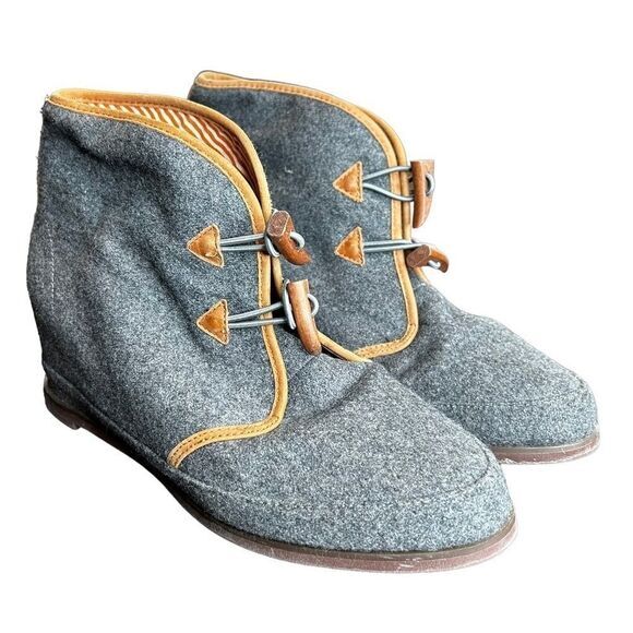 80%20 Eliotte toggle hidden wedge boot gray/brown size 8.5 - Picture 1 of 10